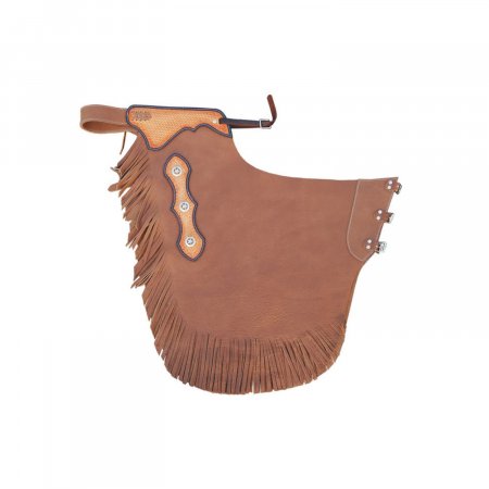 CHAPS PELLE SCAMOSCIATA CON FRANGE