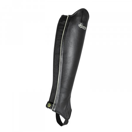 Unisex soft leather gaiters with side zip