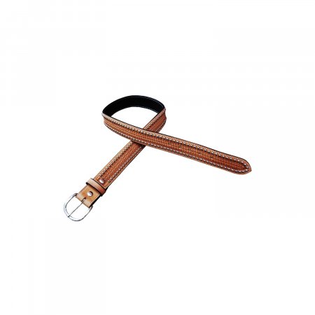 Unisex western belt basket tooled with copper zinc buckle