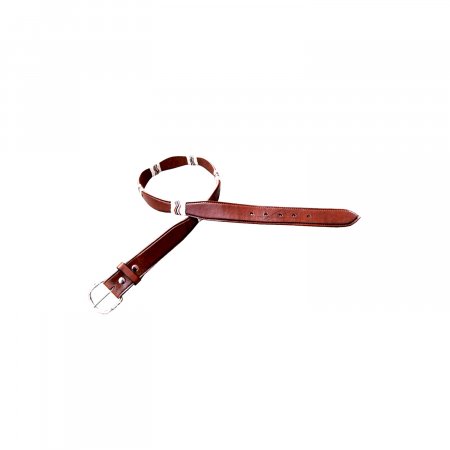 Unisex western beaded belt with feather engraving