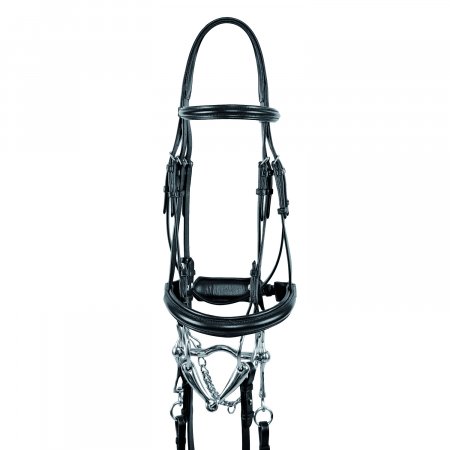 Briglia in cuoio liscio dressage