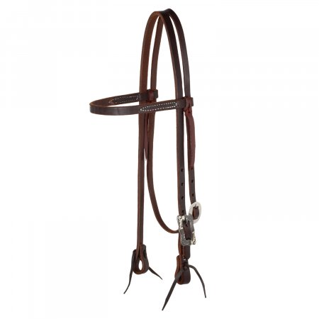 TESTIERA POOL'S 1 ORECCHIO UNA FIBBIA OTTONE COLOR DARK BROWN