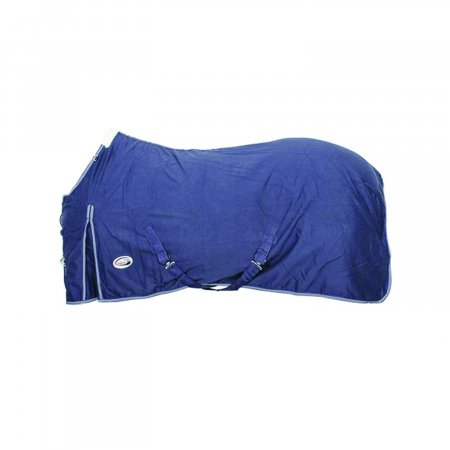 Rug with tail cover and crossed straps