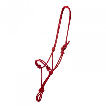 Cavezza in cuoio con inserti in nylon intrecciato