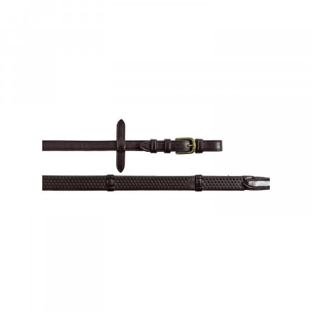 RUBBER REINS SLIMLINE WITH RINGS