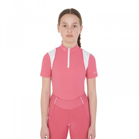 Polo da allenamento donna in tessuto elasticizzato