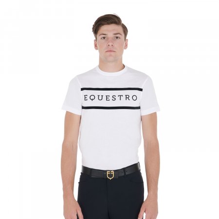 T-shirt bambina slim fit disegno dressage colorato