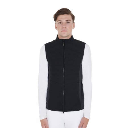 Giacca piumino uomo tessuto elasticizzato con patch siliconica