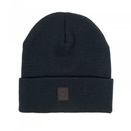 Unisex ribbed wool beanie with logo