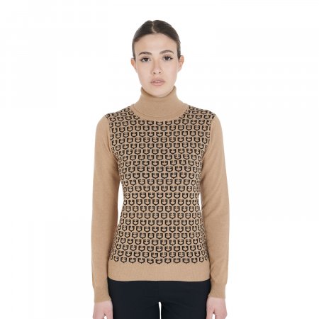 Maglione da donna a collo alto con zip