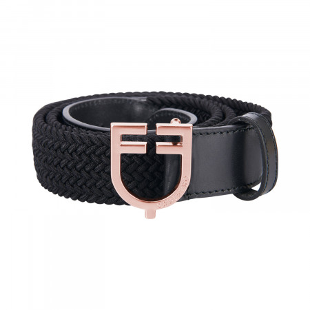 Women's glossy belt with snaffle bit buckle