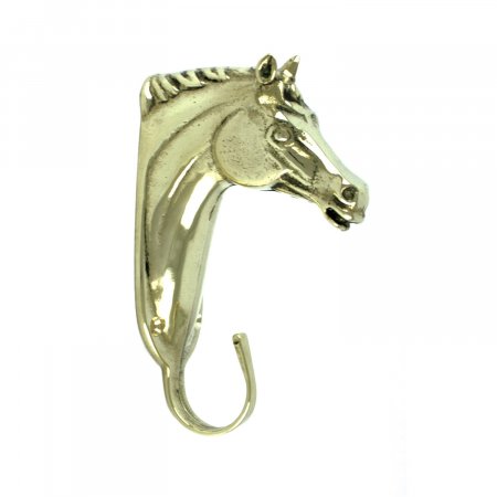 TROFEO CAVALLO OTTONE BASE LEGNO