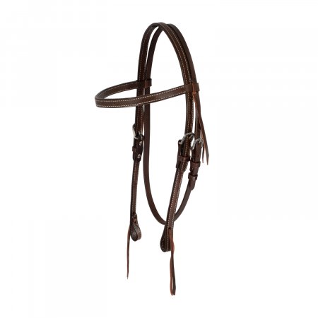COPPER SPOTTED BUCKLE WITH DIAMOND CONCHO WESTERN BRIDLE