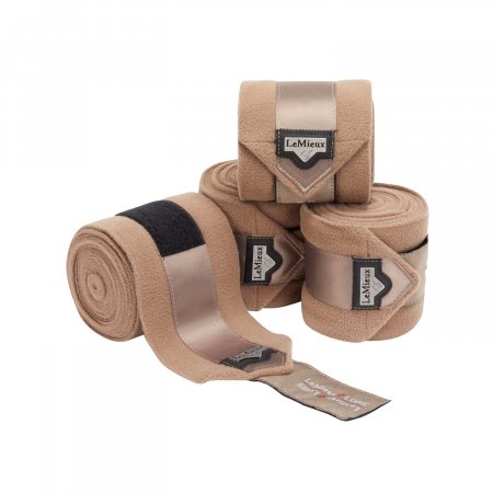 LOIRE SATIN POLO BANDAGES AZURE LARGE SET OF 4