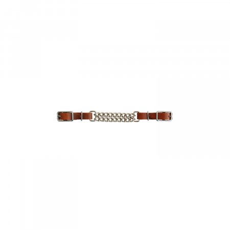 LEATHER CURB CHAIN WITH CHAIN