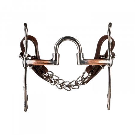 MORSO ARGENTINO CON RULLI IN RAME E BARRE RIVESTITE IN PELLE 19MM