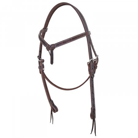 COPPER SPOTTED BUCKLE WITH DIAMOND CONCHO WESTERN BRIDLE