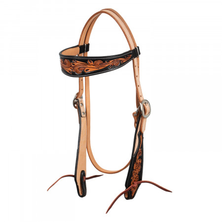COPPER SPOTTED BUCKLE WITH DIAMOND CONCHO WESTERN BRIDLE