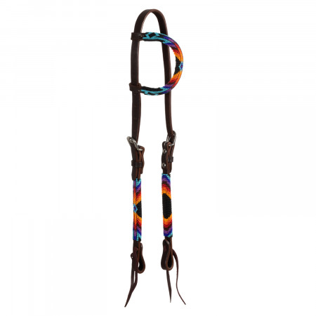 TESTIERA POOL'S 1 ORECCHIO UNA FIBBIA OTTONE COLOR DARK BROWN