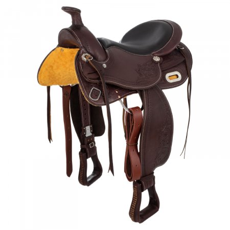 SELLA BARREL  POOL'S  RAWHIDE  BASKET TOOLING  METAL PIN SQUARE SKIRT