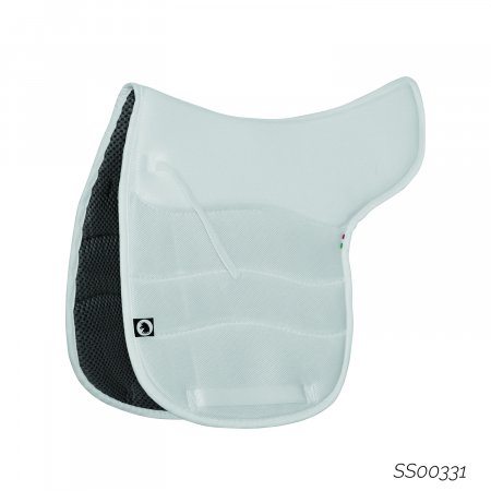 Dressage saddle pad with rhinestone logo