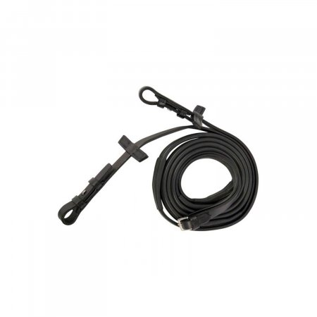 RUBBER REINS SLIMLINE WITH RINGS