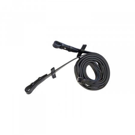 RUBBER REINS SLIMLINE WITH RINGS
