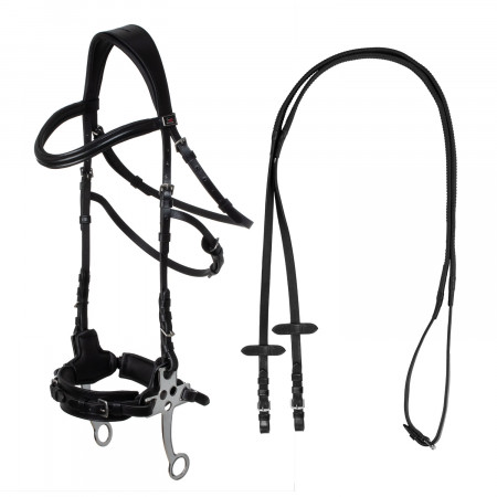 ENGLISH BRIDLE WITH CLINCHER AND RUBBER REINS