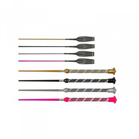 TWO-TONE WHIP WITH SILVER BAND (SET OF 10 PIECES, MIXED COLORS)