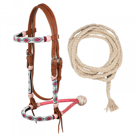 BOSAL SET IN RAWHIDE CON REDINI MECATE IN COTONE