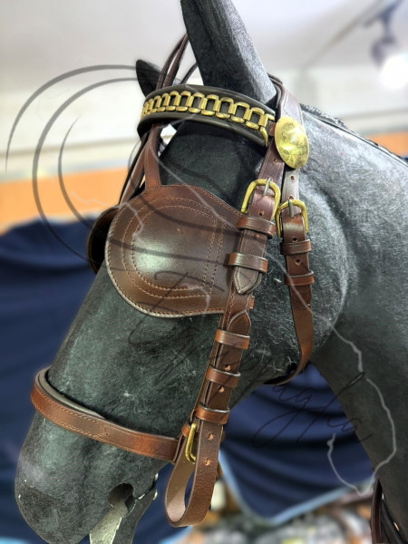 FINIMENTO SINGOLO O PARIGLIA IN NYLON E BIOTANE NERO CON FIBBIERIA INOX