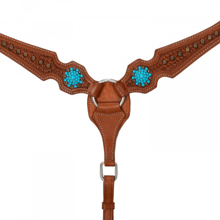 PETTORALE WESTERN LAVORAZIONE DARK FLORAL