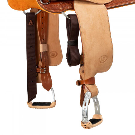 Cintura Cowboy Showman In Pelle - Design Floreale E Preghiera Incisa