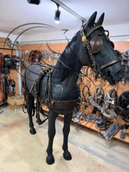 SINGOLO IN CUOIO MARRONE CHIARO CON FIBBIERIA INOX